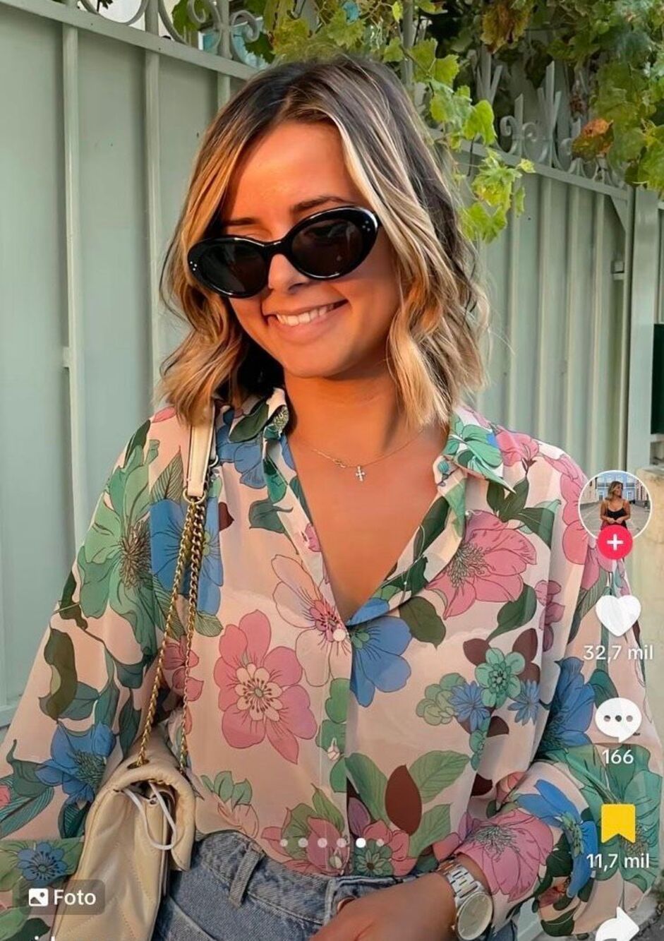 Zara Floral Print Long Sleeve Blouse Top Size S